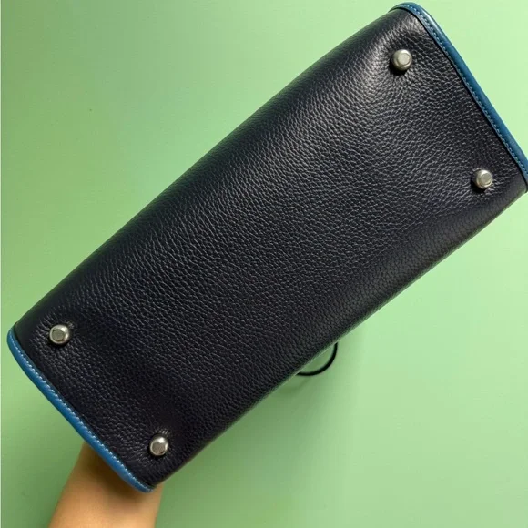 Coach Brown and Blue Canvas Tote - Picture 3 of 5